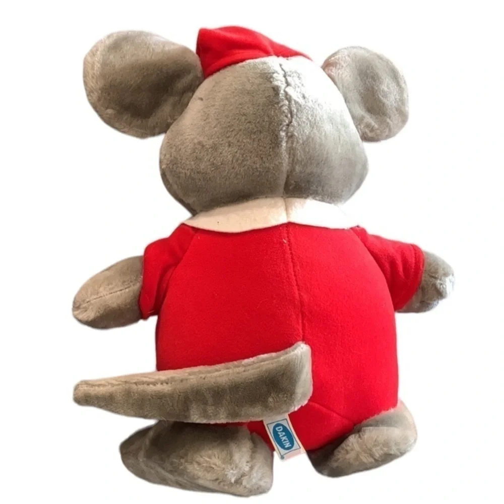 Vintage Dakin Mouse Plush Mr. Santa Christmas Stuffed Animal Toy Glasses You 17”